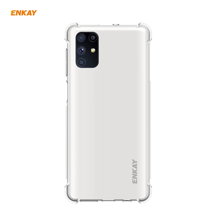 

For Samsung Galaxy M51 Hat-Prince ENKAY Clear TPU Shockproof Case Soft Anti-slip Cover