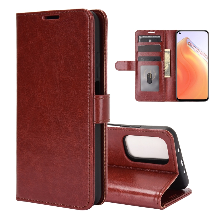 

For Xiaomi Mi 10T / 10T Pro R64 Texture Single Horizontal Flip Protective Case with Holder & Card Slots & Wallet& Photo Frame(Brown)