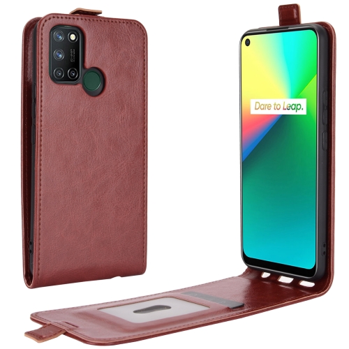 

For OPPO Realme 7i / Realme C17 R64 Texture Single Vertical Flip Leather Protective Case with Card Slots & Photo Frame(Brown)