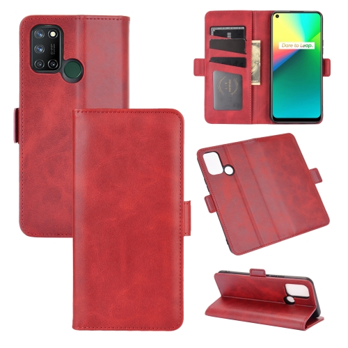 

For OPPO Realme 7i / Realme C17 Dual-side Magnetic Buckle Horizontal Flip Leather Case with Holder & Card Slots & Wallet(Red)