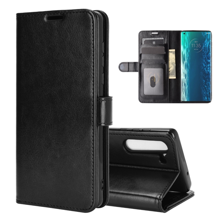 

For Motorola Edge R64 Texture Single Horizontal Flip Protective Case with Holder & Card Slots & Wallet& Photo Frame(Black)