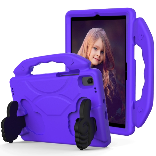 

For Samsung Galaxy Tab A7 10.4(2020)T500/T505 EVA Material Children Flat Anti Falling Cover Protective Shell With Thumb Bracket(Purple)