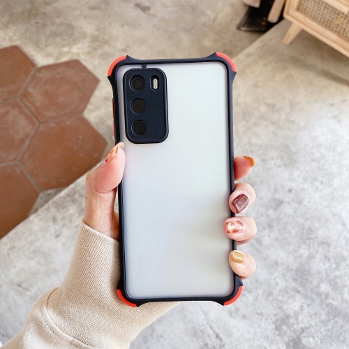 

For Huawei P40 TPU + PC Four-Corner Shockproof Skin-feel Case(Black)