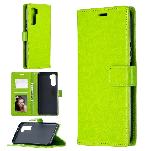 

For Huawei P40 Lite 5G Crazy Horse Texture Horizontal Flip Leather Case with Holder & Card Slots & Wallet & Photo Frame(Green)