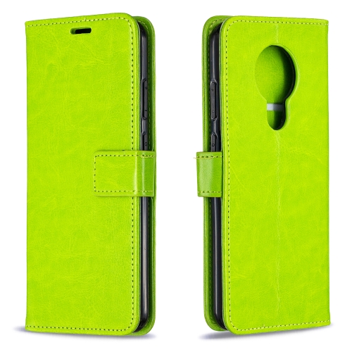 

For Nokia 5.3 Crazy Horse Texture Horizontal Flip Leather Case with Holder & Card Slots & Wallet & Photo Frame(Green)