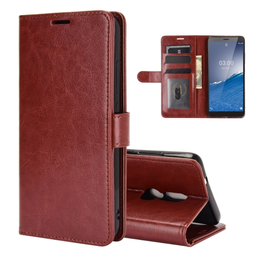 

For Nokia C3 R64 Texture Single Horizontal Flip Protective Case with Holder & Card Slots & Wallet& Photo Frame(Brown)