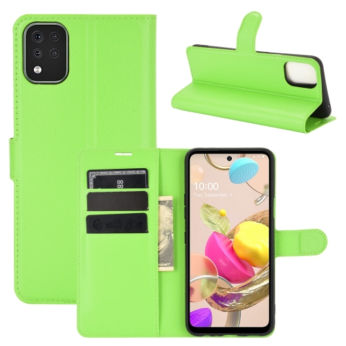 

For LG K42 Litchi Texture Horizontal Flip Protective Case with Holder & Card Slots & Wallet(Green)