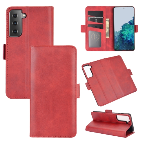 

For Samsung Galaxy S21 5G Dual-side Magnetic Buckle Horizontal Flip Leather Case with Holder & Card Slots & Wallet(Red)