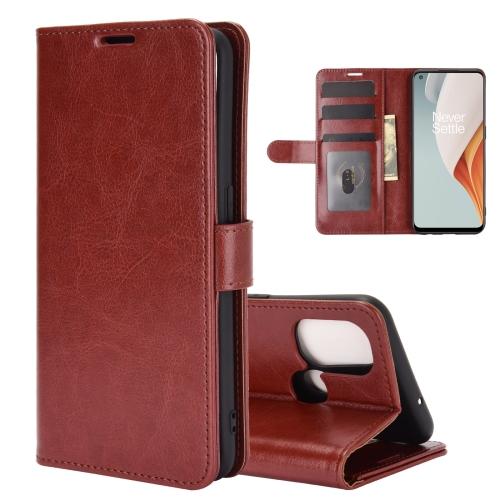 

For OnePlus Nord N100 R64 Texture Single Horizontal Flip Protective Case with Holder & Card Slots & Wallet& Photo Frame(Brown)