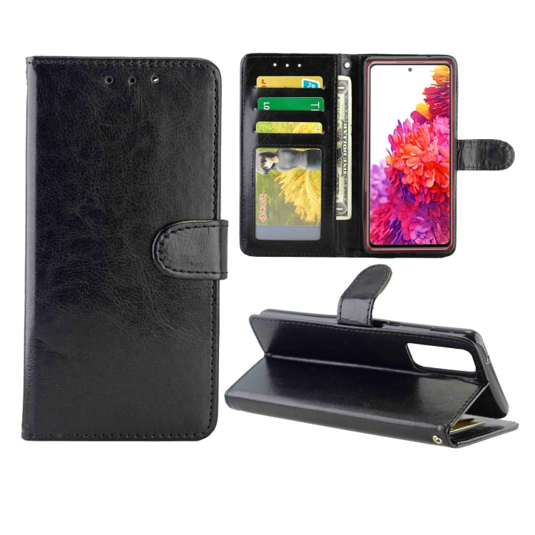 

For Samsung Galaxy S20 FE 5G Crazy Horse Texture Leather Horizontal Flip Protective Case with Holder & Card Slots & Wallet & Photo Frame(Black)