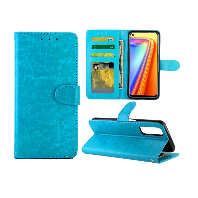 

For OPPO Realme 7/Narzo 20 Pro Crazy Horse Texture Leather Horizontal Flip Protective Case with Holder & Card Slots & Wallet & Photo Frame(Baby Blue)