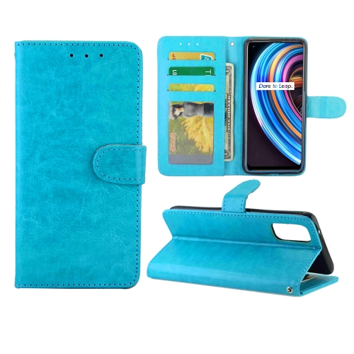 

For OPPO Realme X7 Crazy Horse Texture Leather Horizontal Flip Protective Case with Holder & Card Slots & Wallet & Photo Frame(Baby Blue)