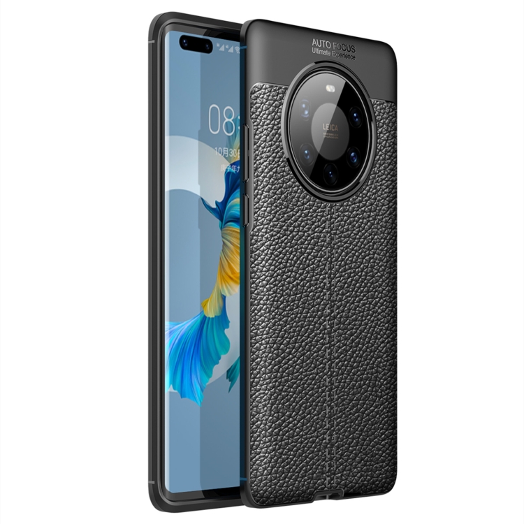 

For Huawei Mate 40 Pro+ Litchi Texture TPU Shockproof Case(Black)