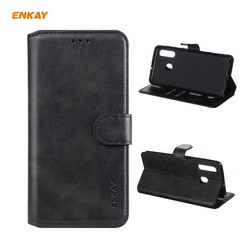 

For Samsung Galaxy M10s / A20 / A30 ENKAY Hat-Prince ENK-PUC027 Horizontal Flip PU Leather Case with Holder & Card Slots & Wallet(Black)