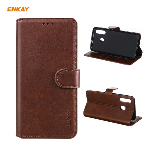 

For Samsung Galaxy M10s / A20 / A30 ENKAY Hat-Prince ENK-PUC027 Horizontal Flip PU Leather Case with Holder & Card Slots & Wallet(Brown)