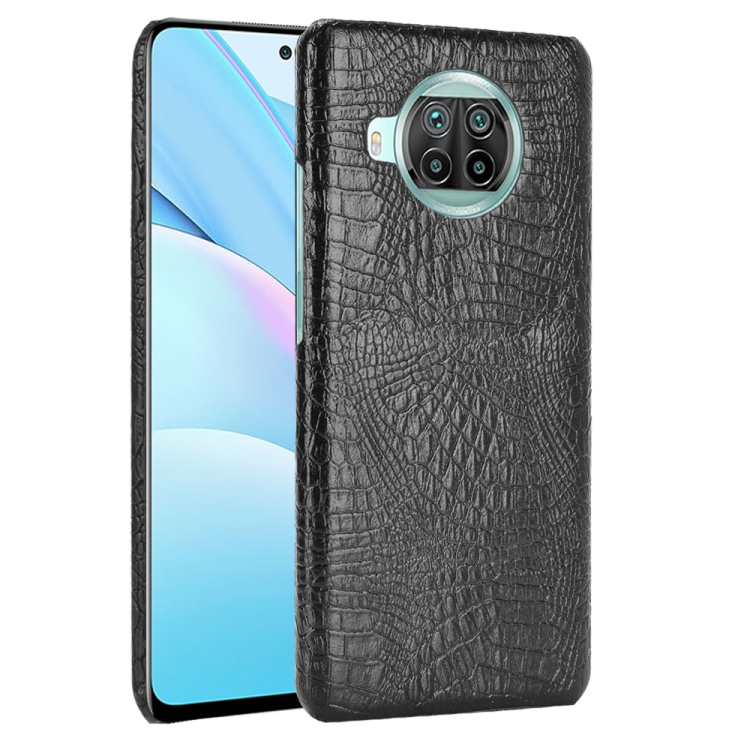 

For Xiaomi Mi 10T Lite Shockproof Crocodile Texture PC + PU Case(Black)