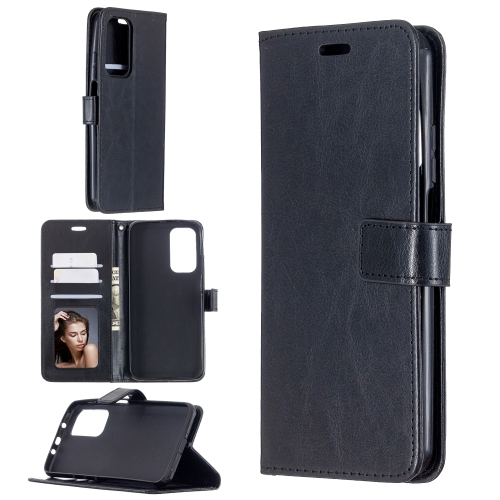 

For Xiaomi Mi 10T Pro Crazy Horse Texture Horizontal Flip Leather Case with Holder & Card Slots & Wallet & Photo Frame(Black)