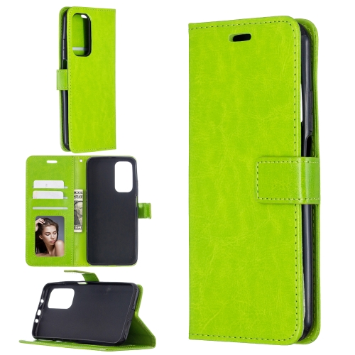 

For Xiaomi Mi 10T Pro Crazy Horse Texture Horizontal Flip Leather Case with Holder & Card Slots & Wallet & Photo Frame(Green)