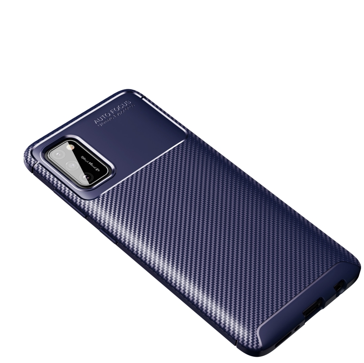 

For Samsung Galaxy A02s 5G Carbon Fiber Texture Shockproof TPU Case(Blue)
