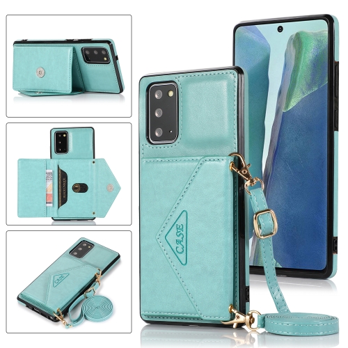 

For Samsung Galaxy Note20 Multi-functional Cross-body Card Bag TPU+PU Back Cover Case with Holder & Card Slot & Wallet(Green)