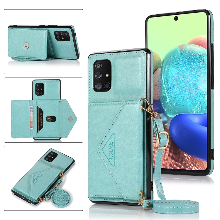 

For Samsung Galaxy S20 FE Multi-functional Cross-body Card Bag TPU+PU Back Cover Case with Holder & Card Slot & Wallet(Green)