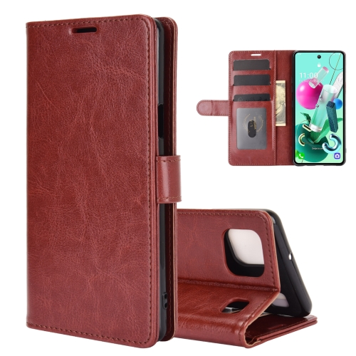 

For LG K92 5G R64 Texture Single Horizontal Flip Protective Case with Holder & Card Slots & Wallet& Photo Frame(Brown)