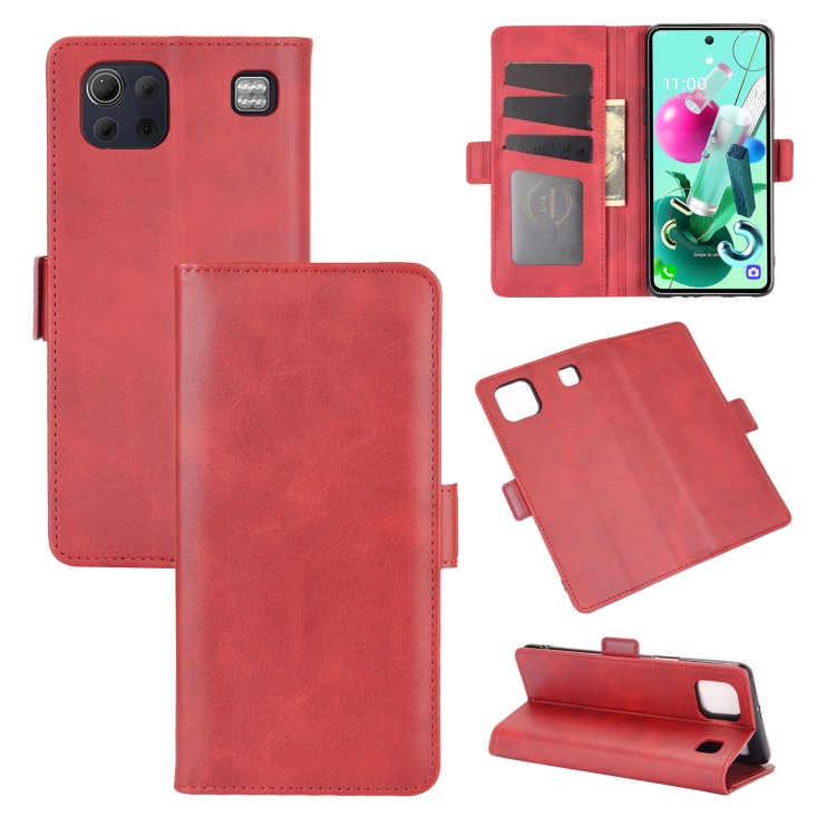 

For LG K92 5G Dual-side Magnetic Buckle Horizontal Flip Leather Case with Holder & Card Slots & Wallet(Red)