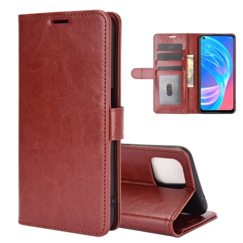 

For OPPO A72 / A73 5G R64 Texture Single Horizontal Flip Protective Case with Holder & Card Slots & Wallet & Photo Frame(Brown)