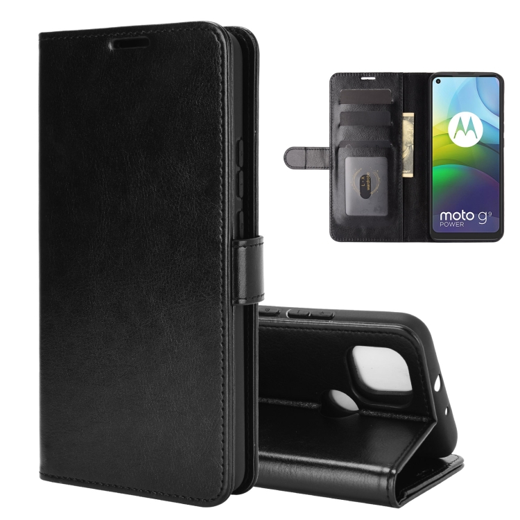 

For Motorola Moto G9 Power R64 Texture Single Horizontal Flip Protective Case with Holder & Card Slots & Wallet& Photo Frame(Black)