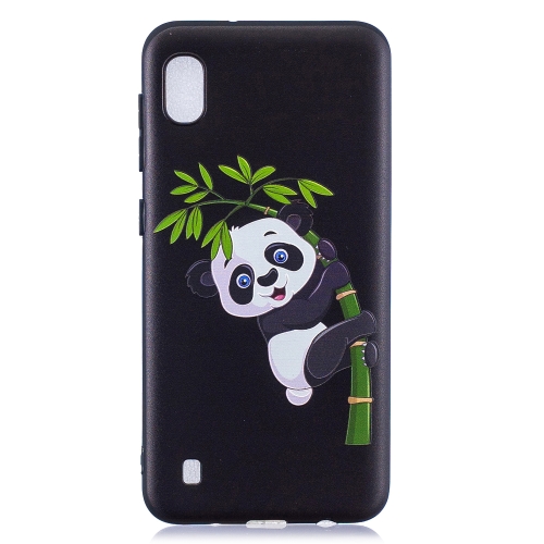

Embossment Patterned TPU Soft Cover Case for Galaxy A10(Panda and Bamboo)