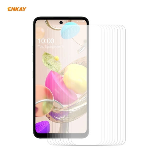 

For LG K42 / K52 / K62 10 PCS ENKAY Hat-Prince 0.26mm 9H 2.5D Curved Edge Tempered Glass Film