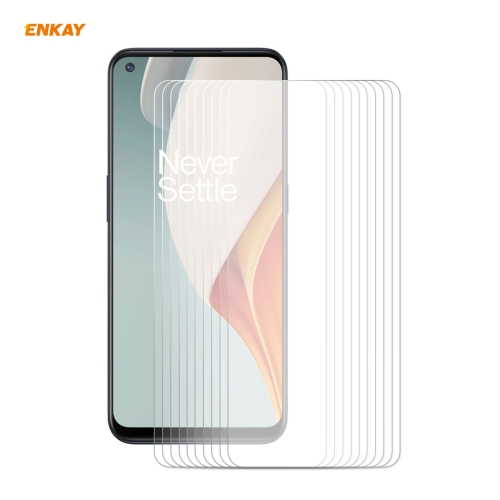 

For OnePlus Nord N100 10 PCS ENKAY Hat-Prince 0.26mm 9H 2.5D Curved Edge Tempered Glass Film