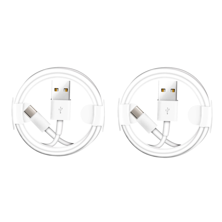 

XJ-024 2 PCS USB Male to USB-C / Type-C Male Interface Charge Cable, Length: 1m