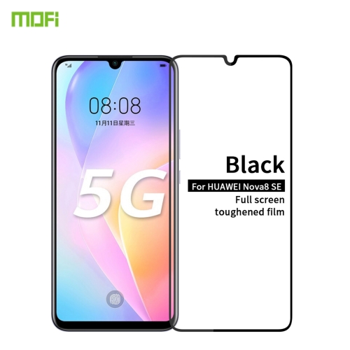 

For Huawei Nova 8 SE MOFI 9H 2.5D Full Screen Tempered Glass Film(Black)