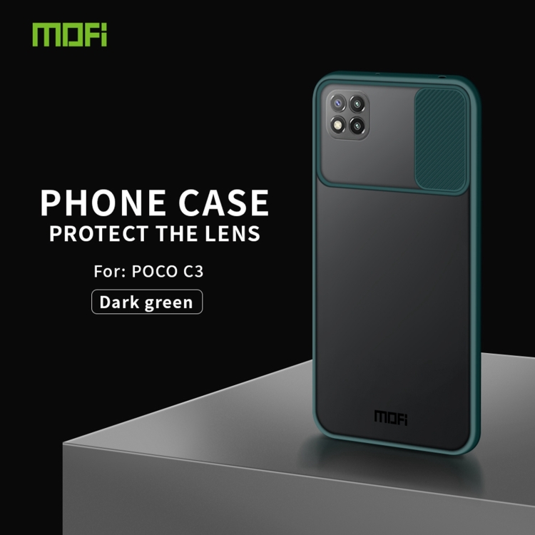 

For Xiaomi Poco C3 MOFI Xing Dun Series Translucent Frosted PC + TPU Privacy Anti-glare Shockproof All-inclusive Protective Case(Green)