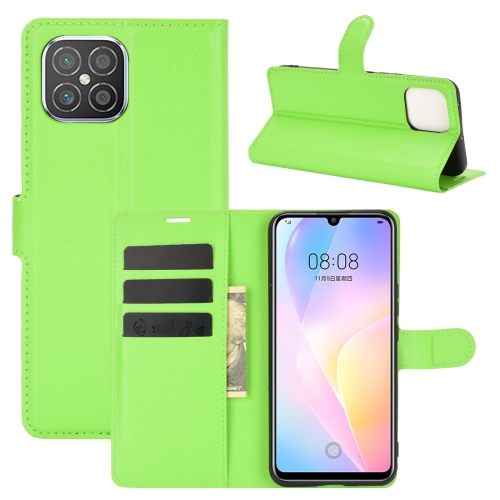 

For Huawei nova 8 SE Litchi Texture Horizontal Flip Protective Case with Holder & Card Slots & Wallet(Green)