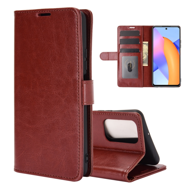 

For Huawei Honor 10X Lite R64 Texture Single Horizontal Flip Leather Case with Holder & Card Slots & Wallet& Photo Frame(Brown)