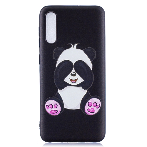 

Embossment Patterned TPU Soft Cover Case for Galaxy A50(Panda)