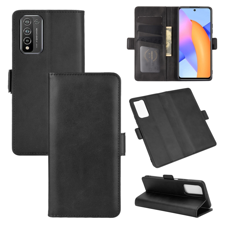 

For Huawei Honor 10X Lite Dual-side Magnetic Buckle Horizontal Flip Leather Case with Holder & Card Slots & Wallet(Black)
