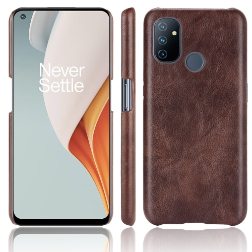 

For OnePlus Nord N100 Shockproof Litchi Texture PC + PU Case(Brown)