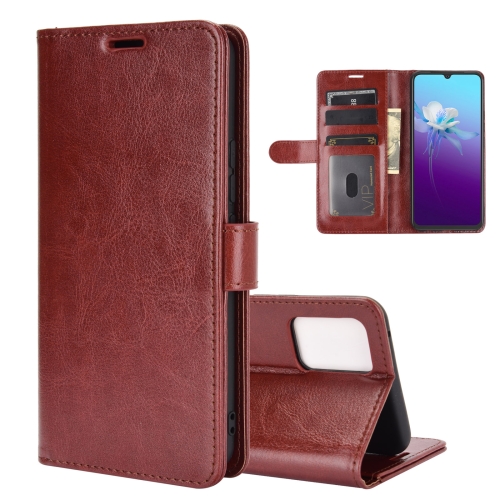 

For VIVO V20 R64 Texture Single Horizontal Flip Protective Case with Holder & Card Slots & Wallet& Photo Frame(Brown)