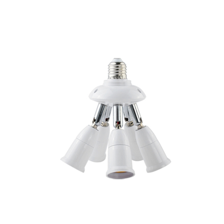 

E27 to E27 Splitter Adjustable LED Light Bulb Holder Adapter Converter Socket Light Bulb Holder, type:5 In 1