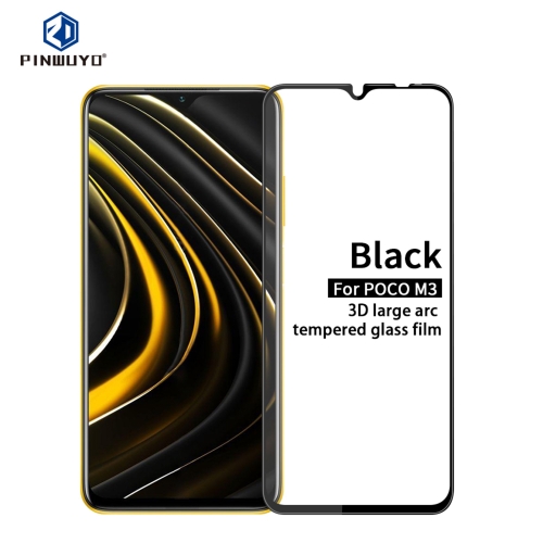 

For Xiaomi Poco M3 PINWUYO 9H 3D Curved Full Screen Explosion-proof Tempered Glass Film(Black)