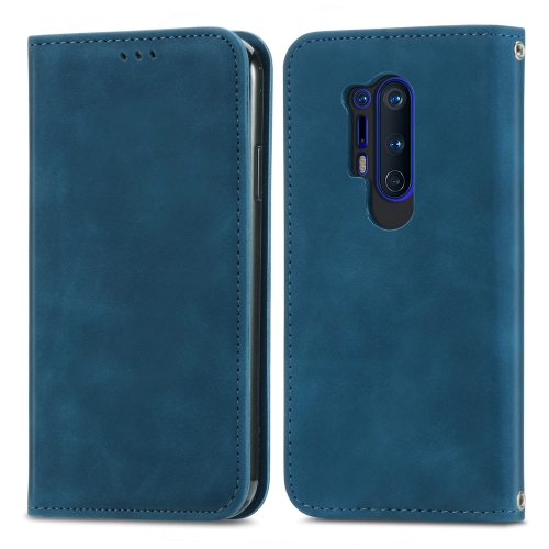 

Retro Skin Feel Business Magnetic Horizontal Flip Leather Case With Holder & Card Slots & Wallet & Photo Frame For OnePlus 8 Pro(Blue)