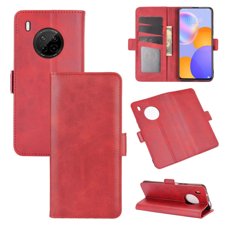 

For Huawei Y9A / Enjoy 20 Plus 5G Dual-side Magnetic Buckle Horizontal Flip Leather Case with Holder & Card Slots & Wallet(Red)