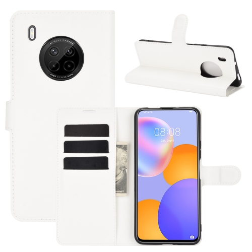 

For Huawei Y9A / Enjoy 20 Plus 5G Litchi Texture Horizontal Flip Protective Case with Holder & Card Slots & Wallet(White)