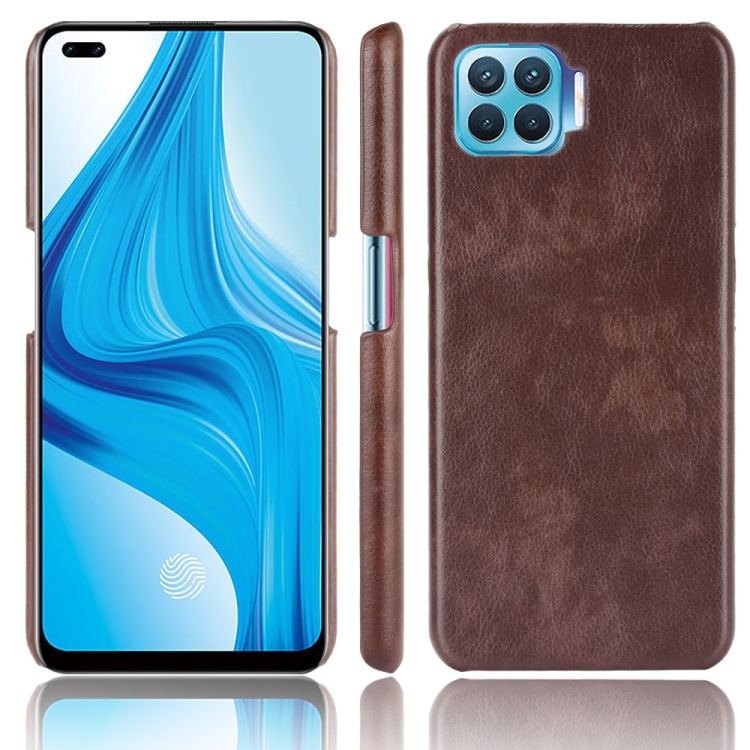 

For OPPO F17 Pro / A93 / Reno4 Lite / Reno4 F Shockproof Litchi Texture PC + PU Case(Brown)