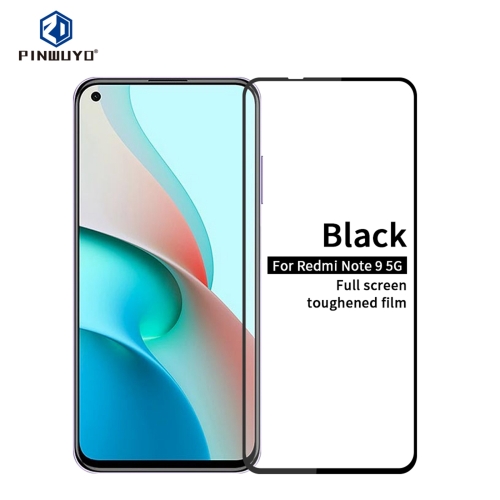 

For Xiaomi Redmi Note9 5G PINWUYO 9H 2.5D Full Screen Tempered Glass Film(Black)