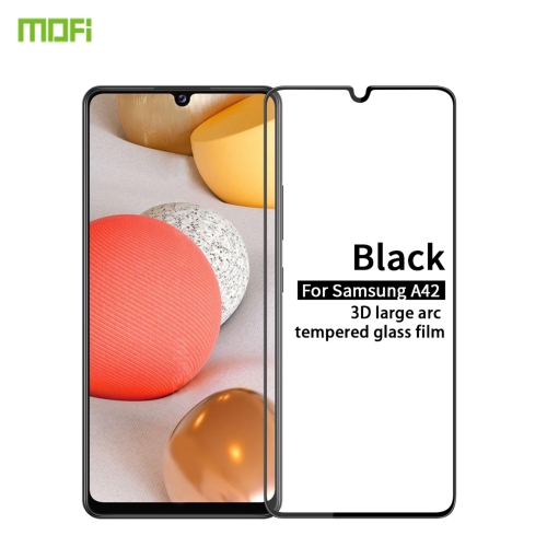 

For Samsung Galaxy A42 MOFI 9H 3D Explosion-proof Curved Screen Tempered Glass Film(Black)