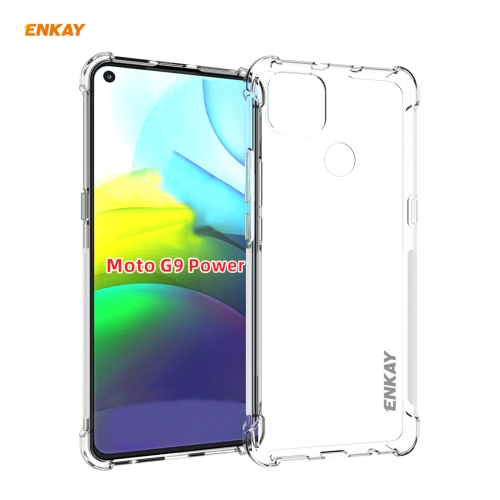 

For Motorola Moto G9 Power Hat-Prince ENKAY Clear TPU Shockproof Case Soft Anti-slip Cover